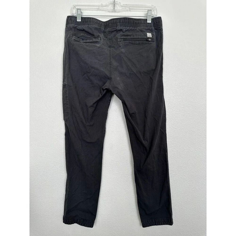 Vuori Women's Ripstop Pants Charcoal Gray Drawstring Pockets Athleisure Medium